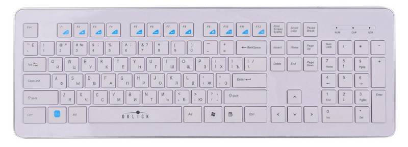 Клавиатура Oklick 540S белый
