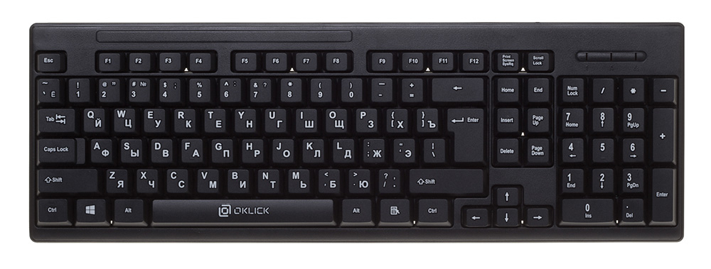 Клавиатура Oklick 110M черный