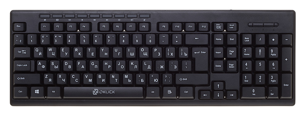 Клавиатура Oklick 310M черный
