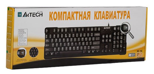 Клавиатура A4 KR-750 черный