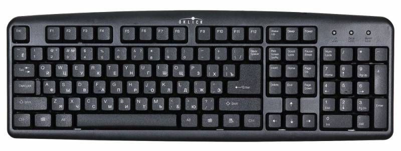 Клавиатура Oklick 100M черный