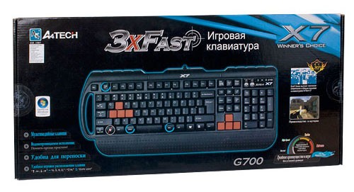 Клавиатура A4 X7-G700 черный